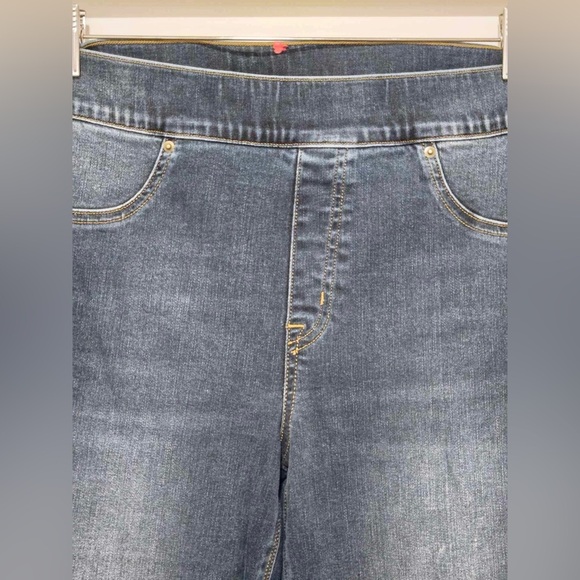 SPANX Distressed Ankle Skinny Jeans Medium Wash size Large - Picture 6 of 10